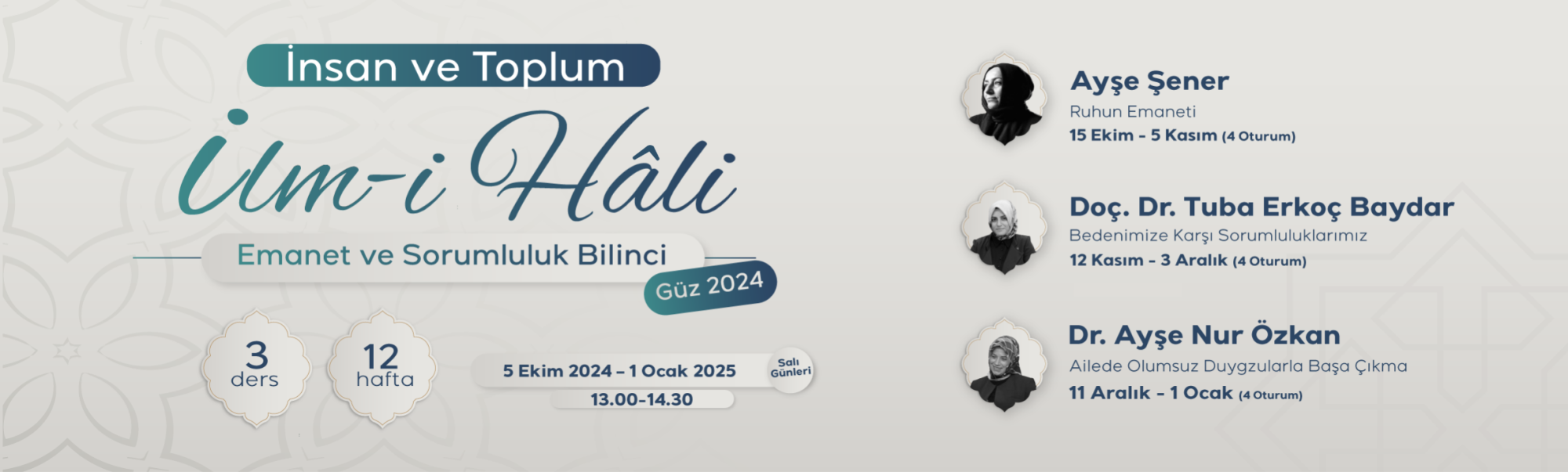 İnsan ve Toplum İlm-i Hâli 2024 Güz Sezonu